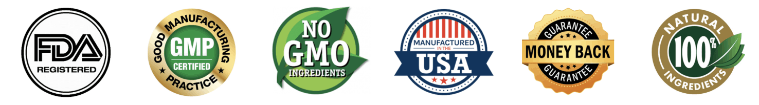 VapoCept FDA registered GMP certified non-GMO trust badges
