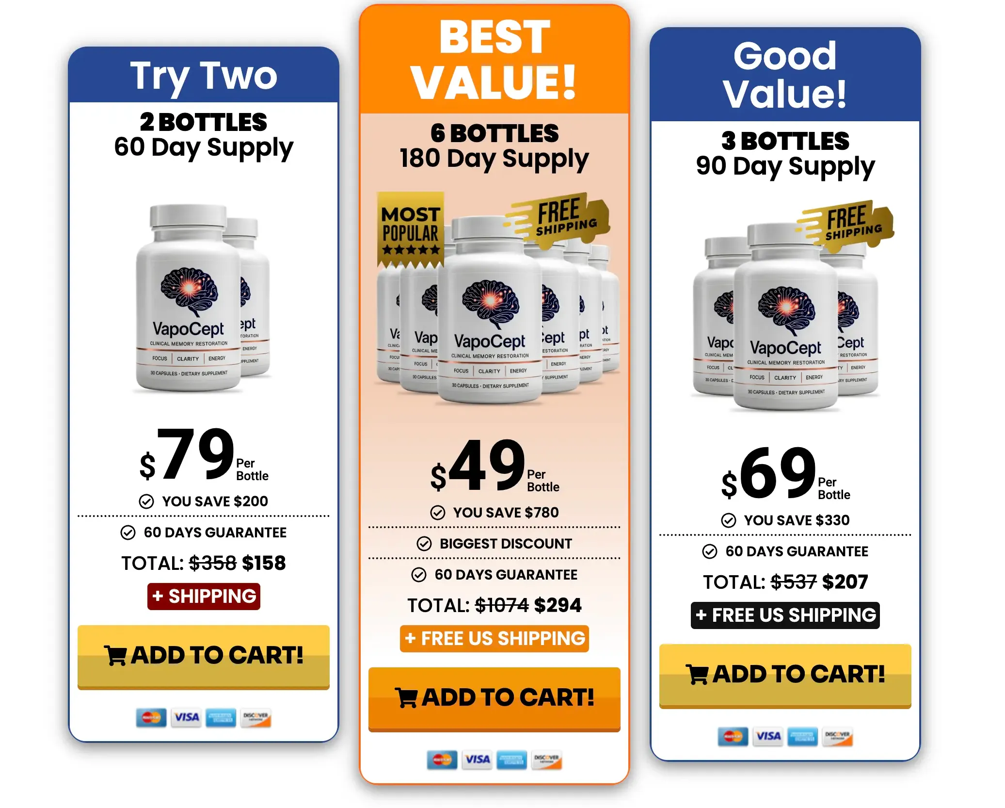 VapoCept bottle pack - best value with free shipping and bonuses