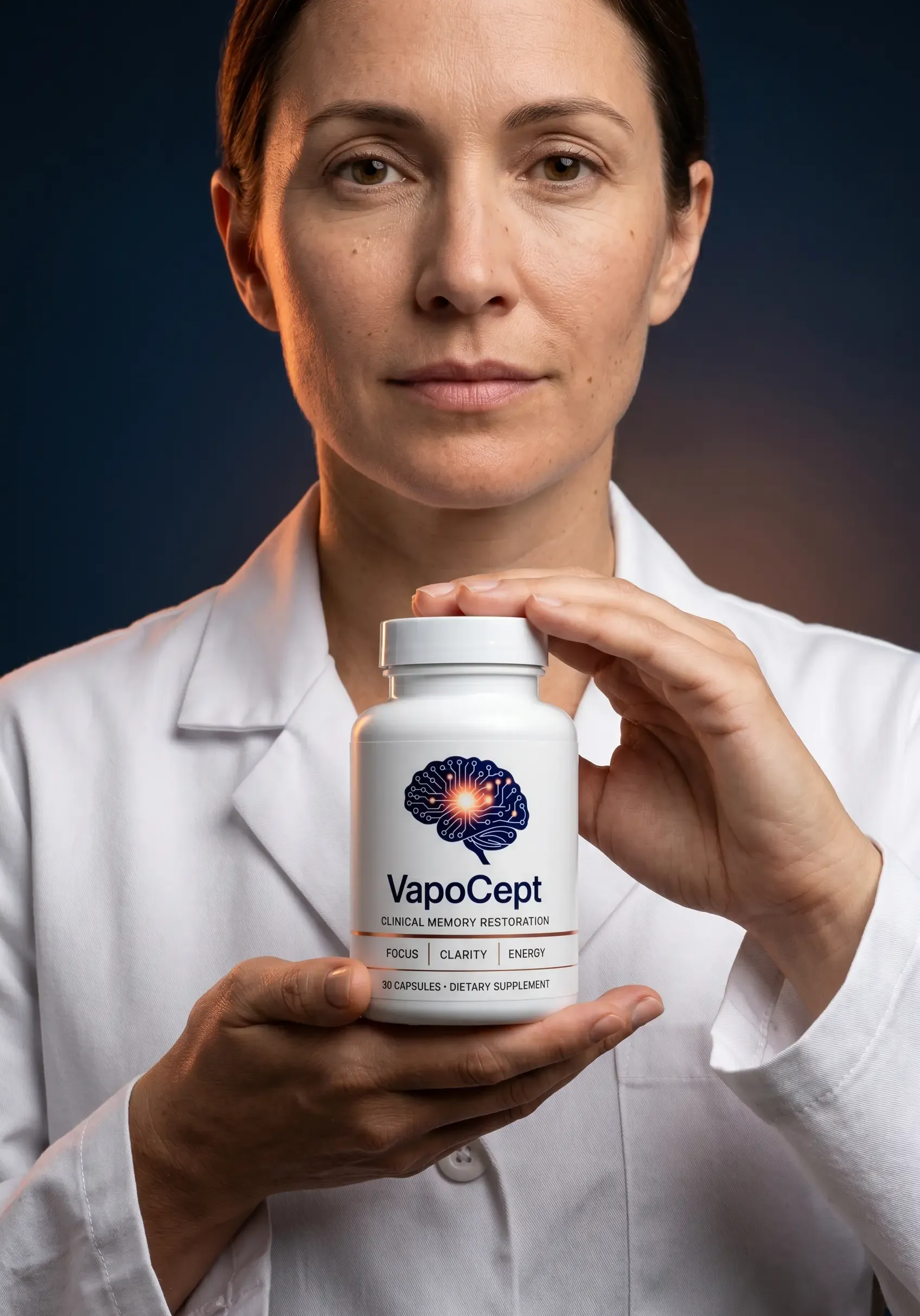 Health expert recommending VapoCept for brain memory and focus
